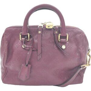 049795AJ (S6) Louis Vuitton Crossbody Bag Bandouliere 25 Pink Monogram Empreinte